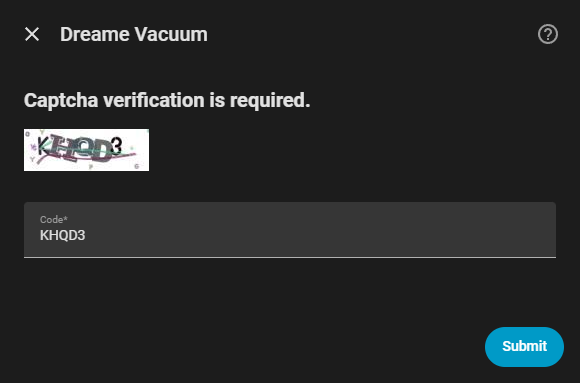 Xiaomi Home Captcha