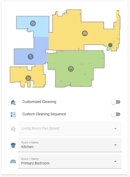 Room and customized cleaning icons