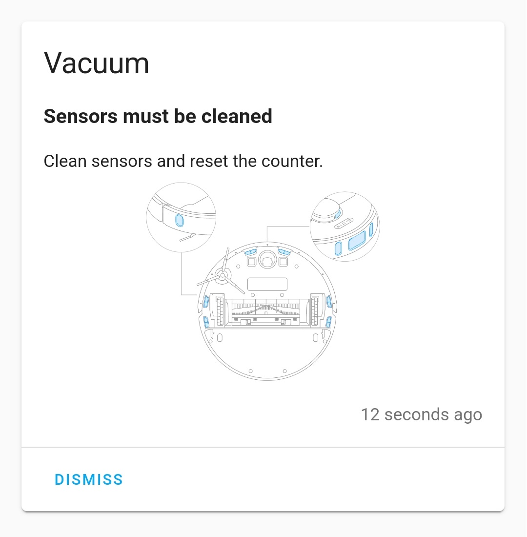 Sensor cleaning notification