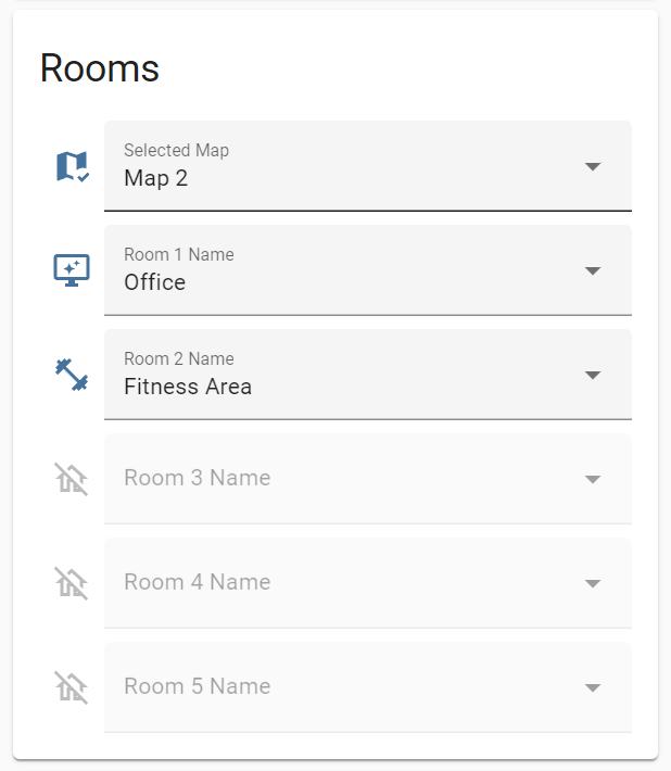 Rooms on map 2