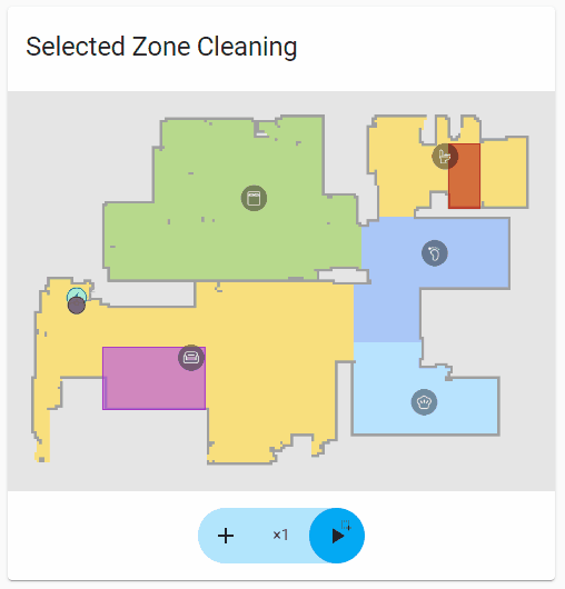 Zone cleaning rendering